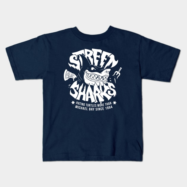 Sharks hate Turtles Kids T-Shirt by wloem